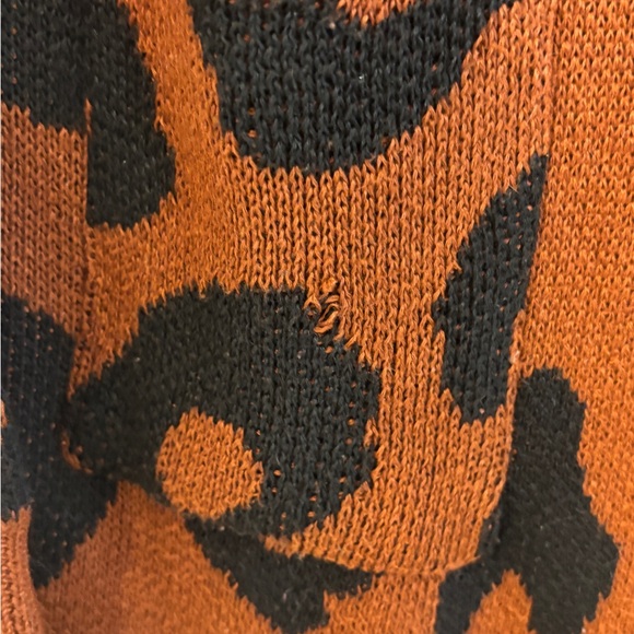 Leopard Pattern Long Cardigan. Size XL - Picture 4 of 6